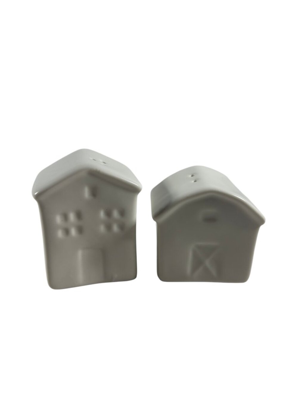 Robert Stanley White Ceramic Farmhouse Barn Salt Pepper Shakers Cottagecore